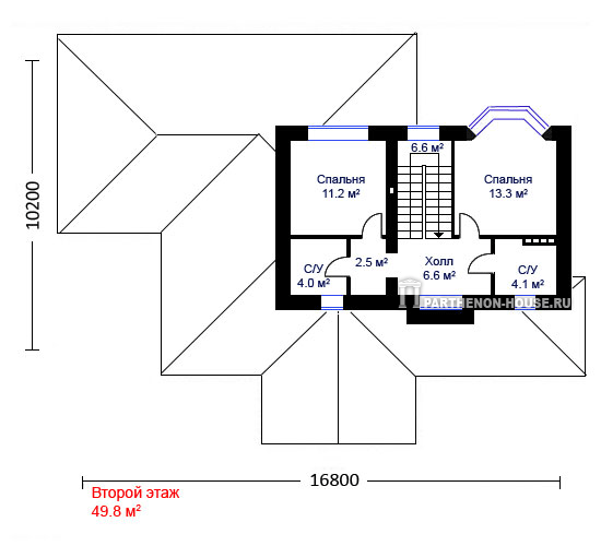 2 этаж проекта дома СДК 146-3